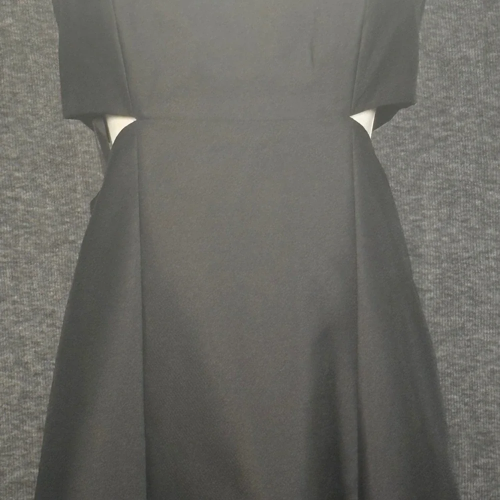 Alfred Sung Black Cutout Back Maxi Gown Formal Evening Dress Size 4 - Picture 3 of 13